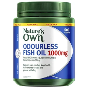 (PRE ORDER) Nature's Own Odourless Fish Oil 1000mg 500 Capsules Exclusive Size shelf life 2yrs